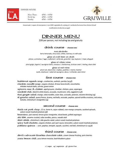 granville menu west hollywood|granville restaurant los angeles.